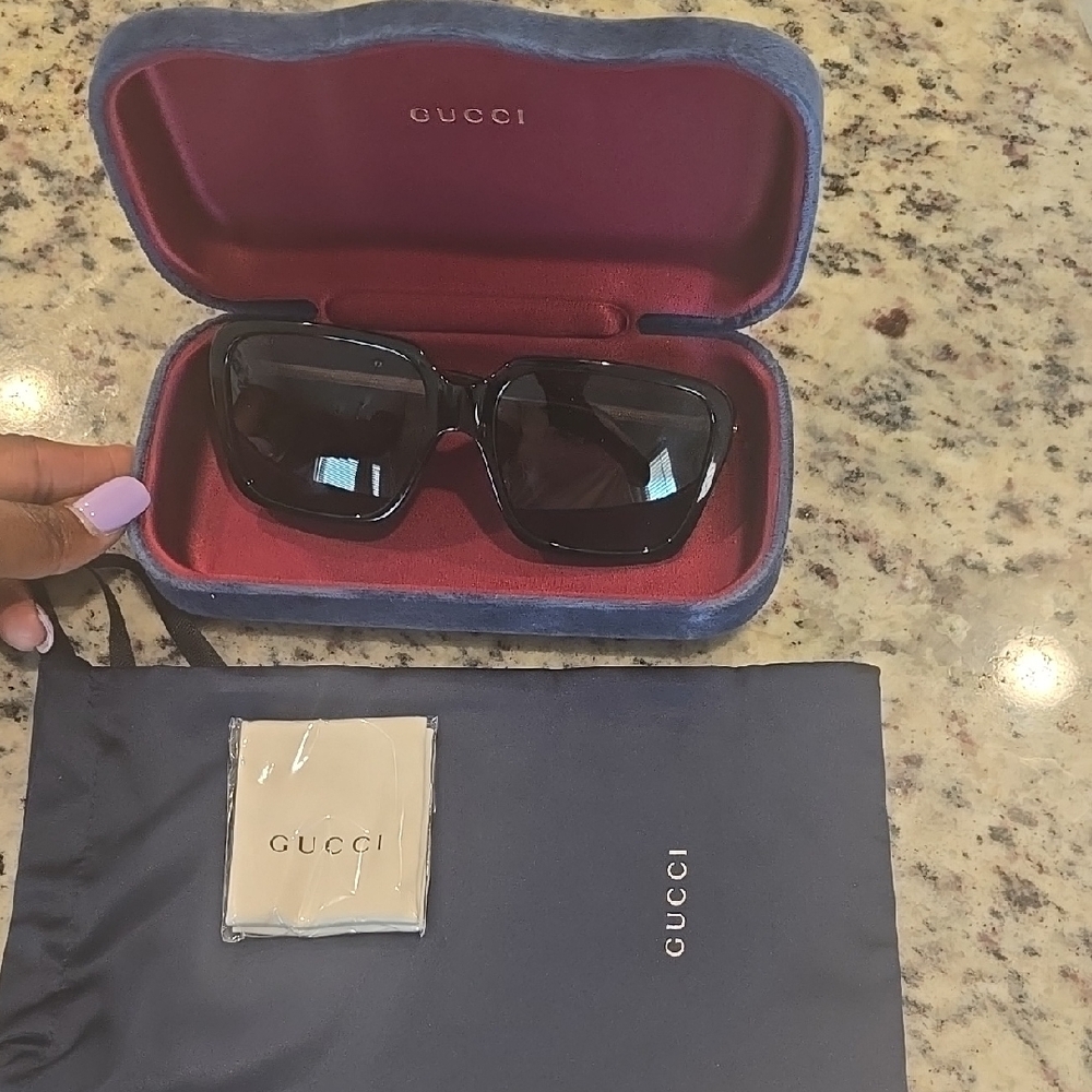 Gucci Black Sunglasses with Protective Case